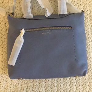 NEW Henri Bendel periwinkle blue leather handbag